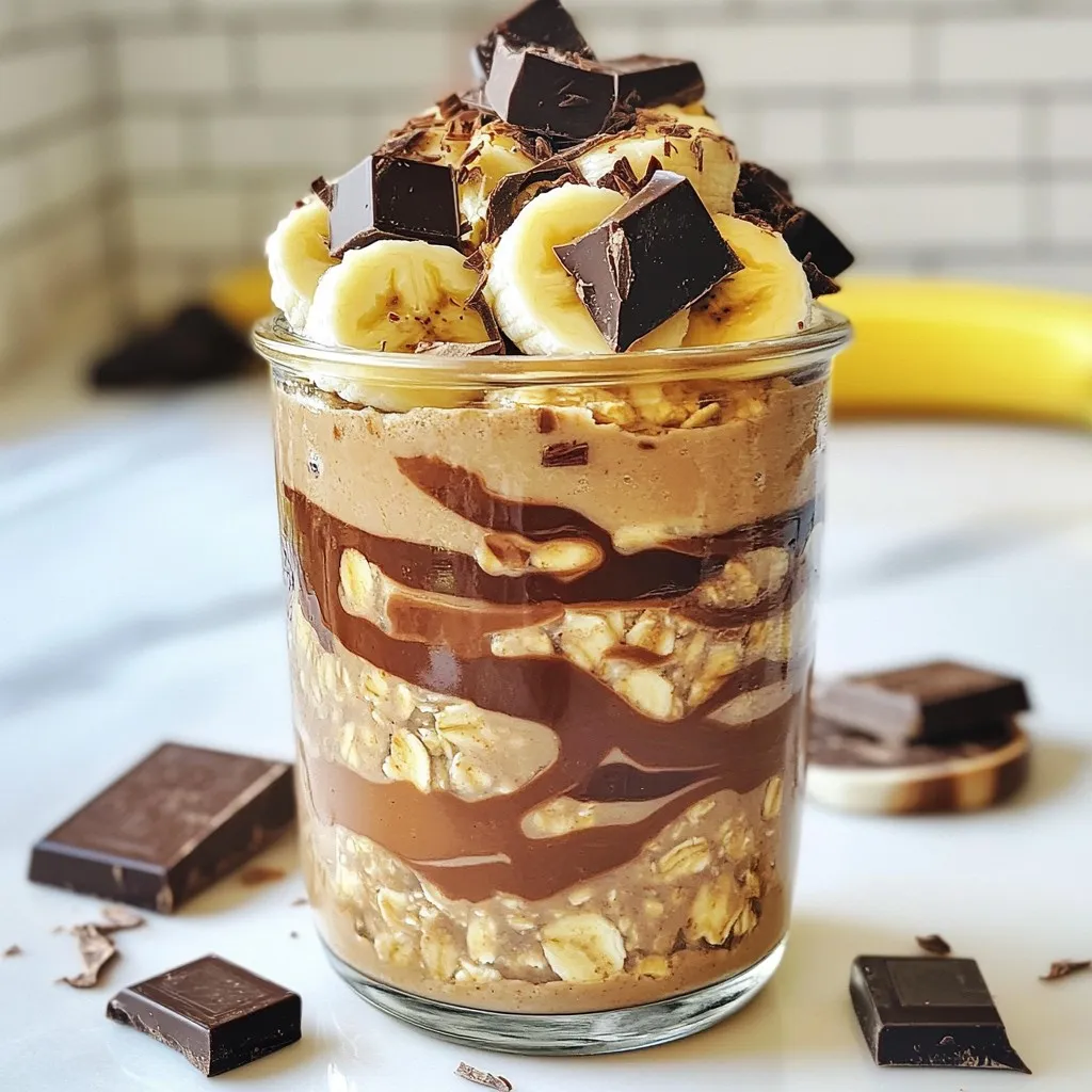 Peanut Butter Chocolate Overnight Oats Easy Recipe