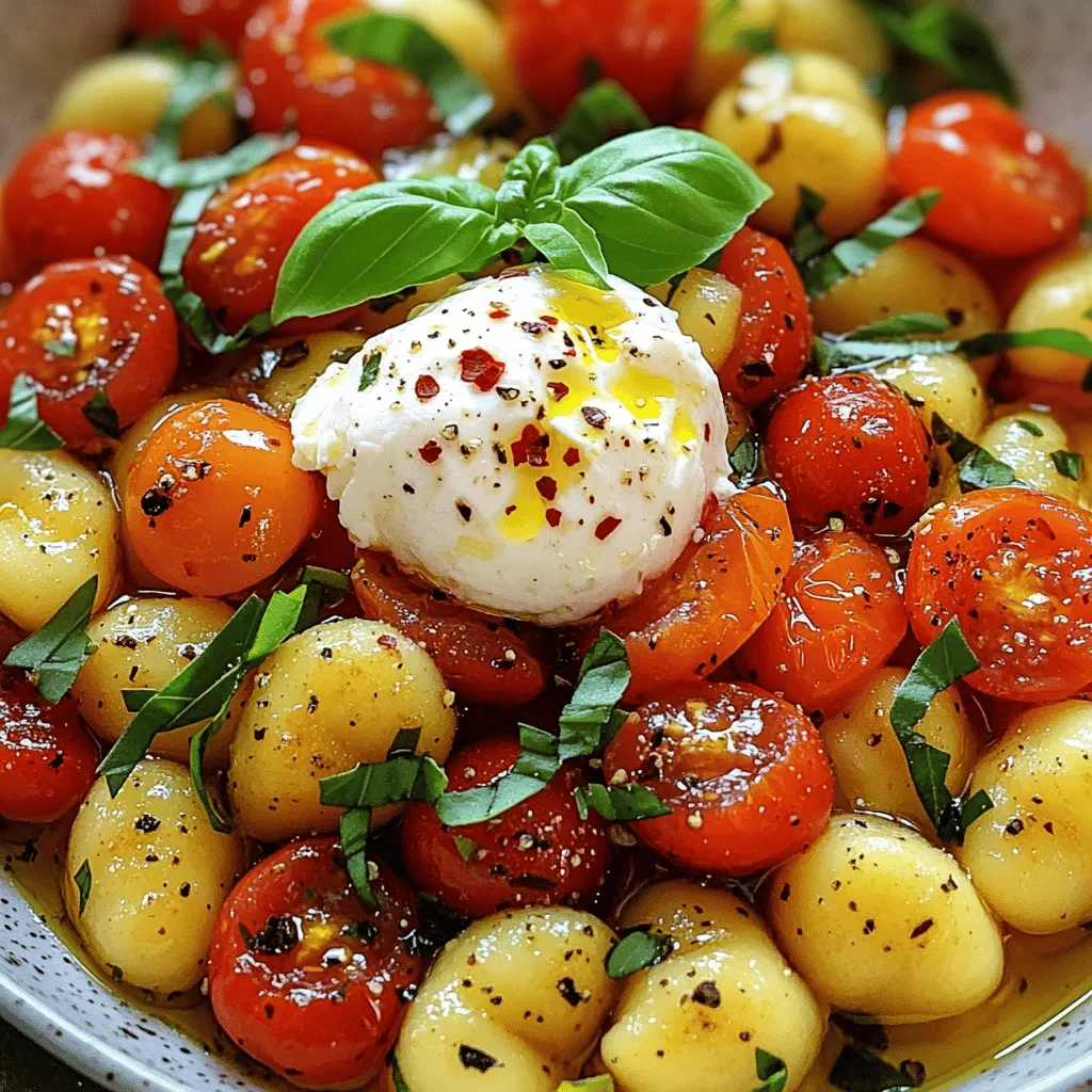 30 Minute Tomato Gnocchi with Burrata Delight