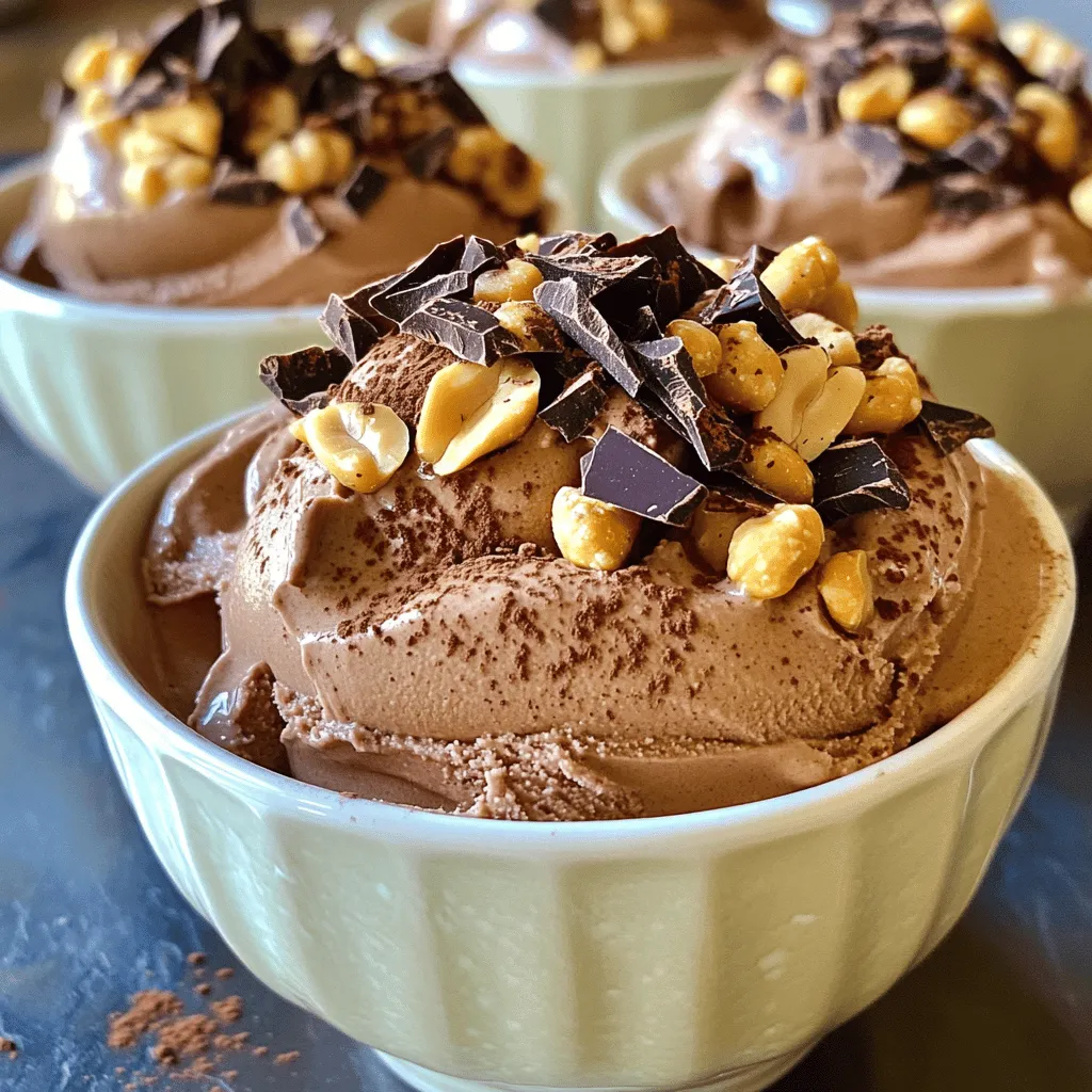 Chocolate Peanut Butter Nice Cream Delicious Treat