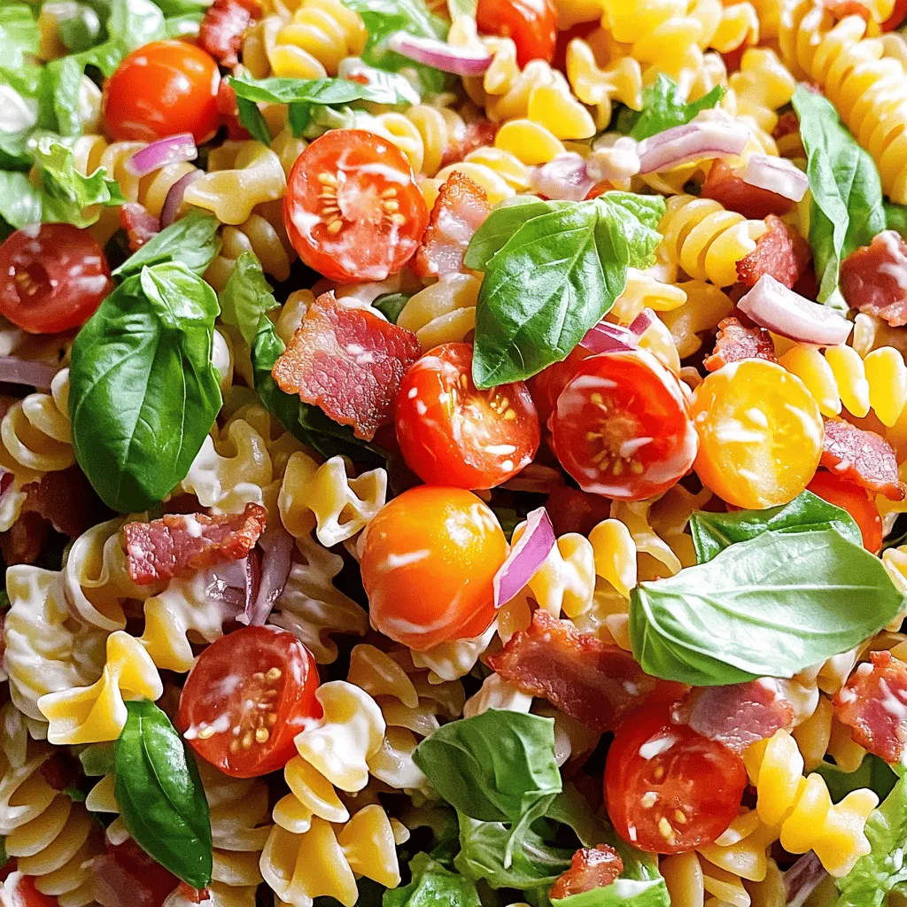 BLT Pasta Salad Fresh and Flavorful Dish Option