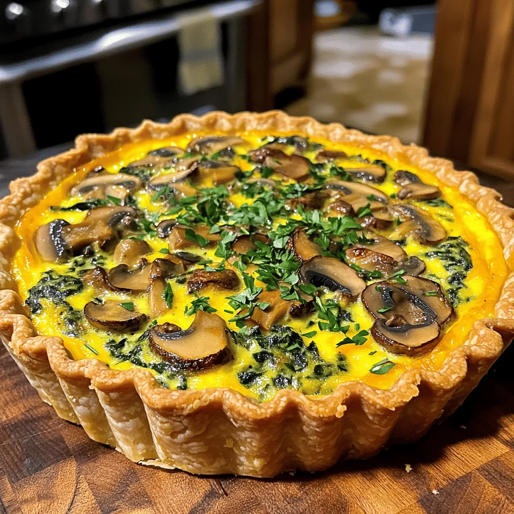 Mushroom Spinach Quiche Healthy and Tasty Recipe