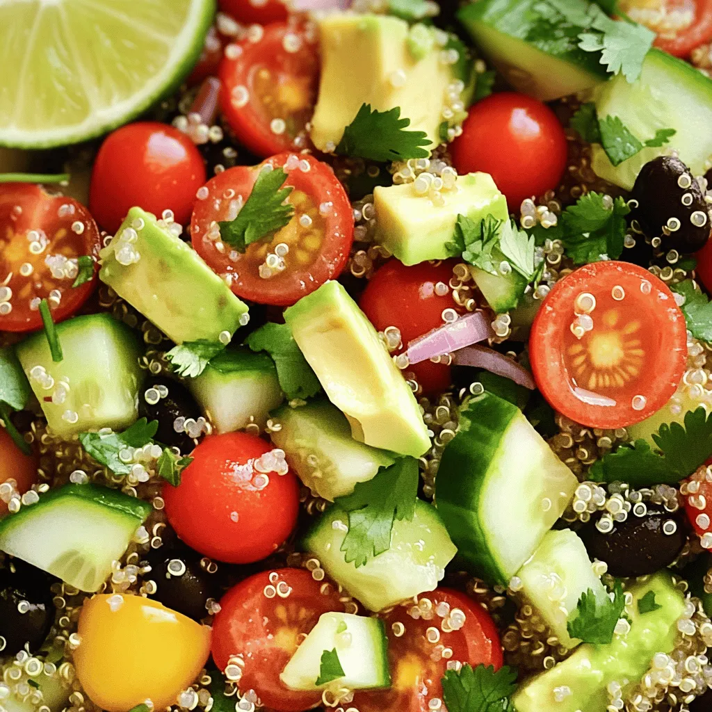 Savory Quinoa Salad with Avocado Fresh and Nourishing