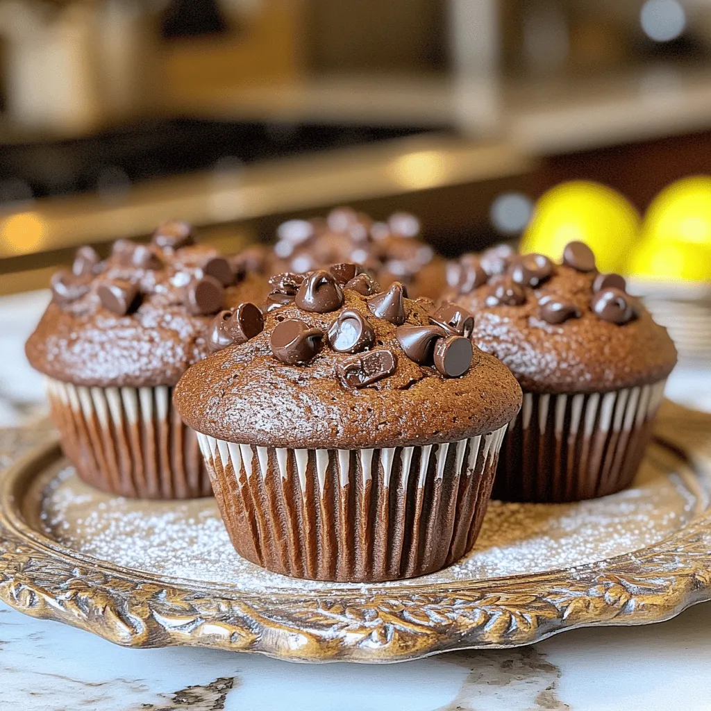 Bakery-Style Double Chocolate Muffins Rich and Decadent