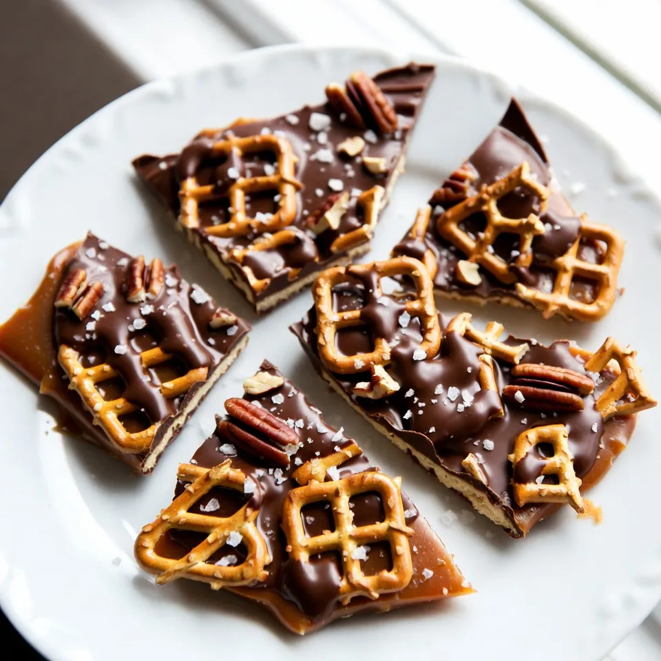 Chocolate Caramel Pretzel Bark Irresistible Treat