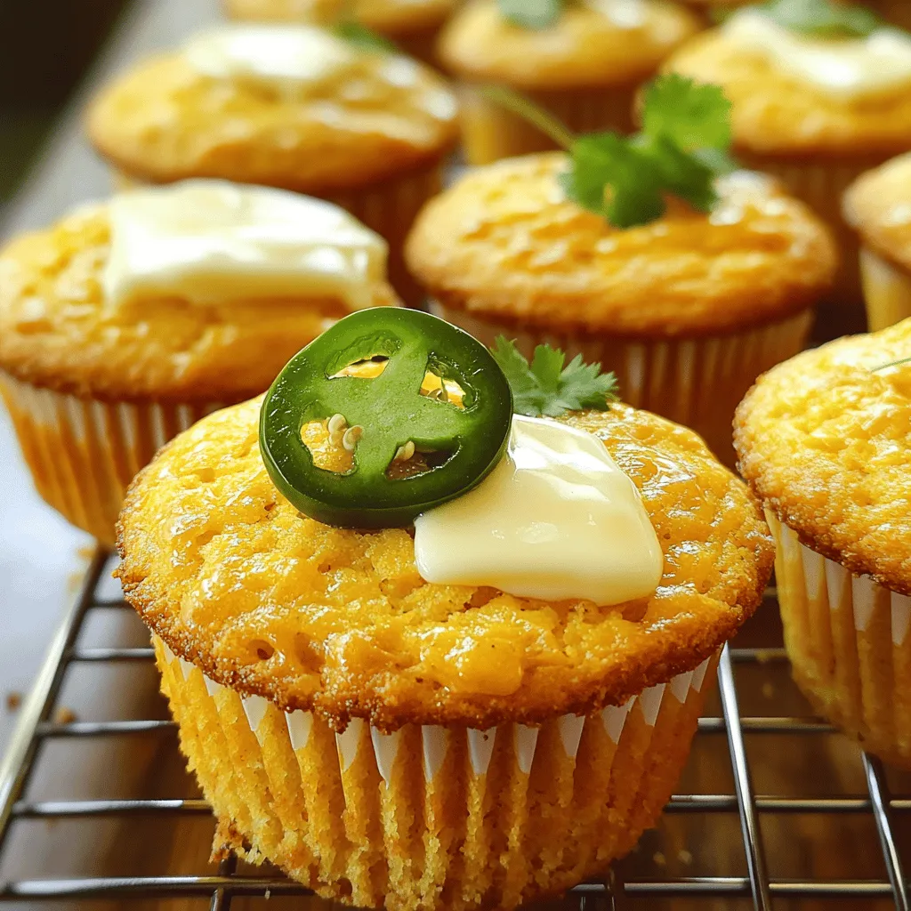 Jalapeño Cheddar Cornbread Muffins Flavorful Treat