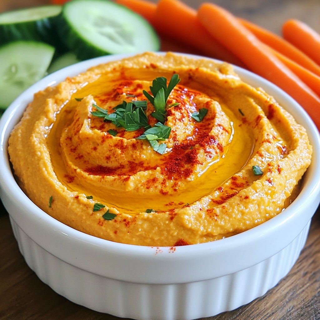 Roasted Red Pepper Hummus Tasty and Simple Recipe
