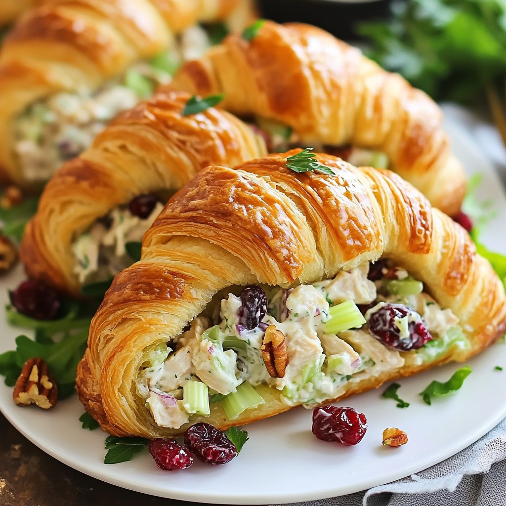 Cranberry Pecan Chicken Salad Croissants Delight