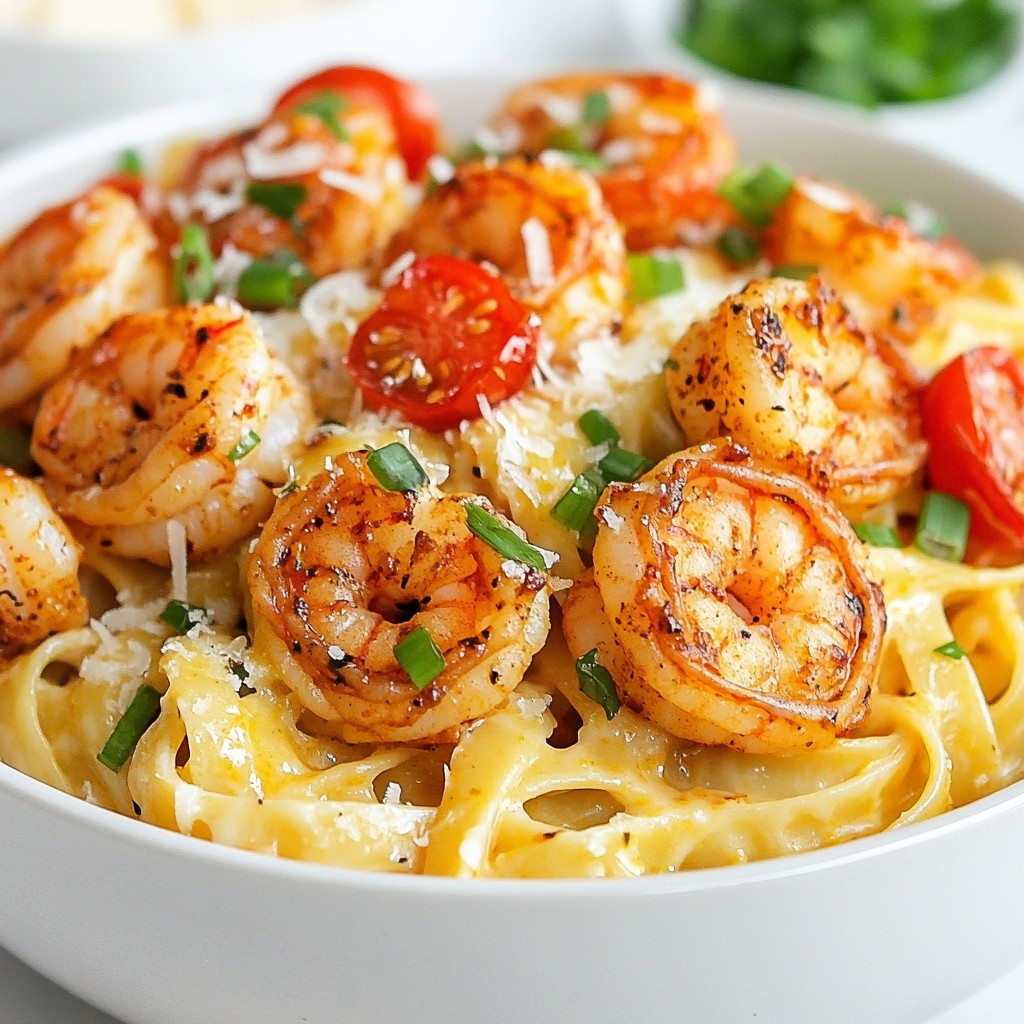 Cajun Shrimp Alfredo Rich and Flavorful Dinner Delight