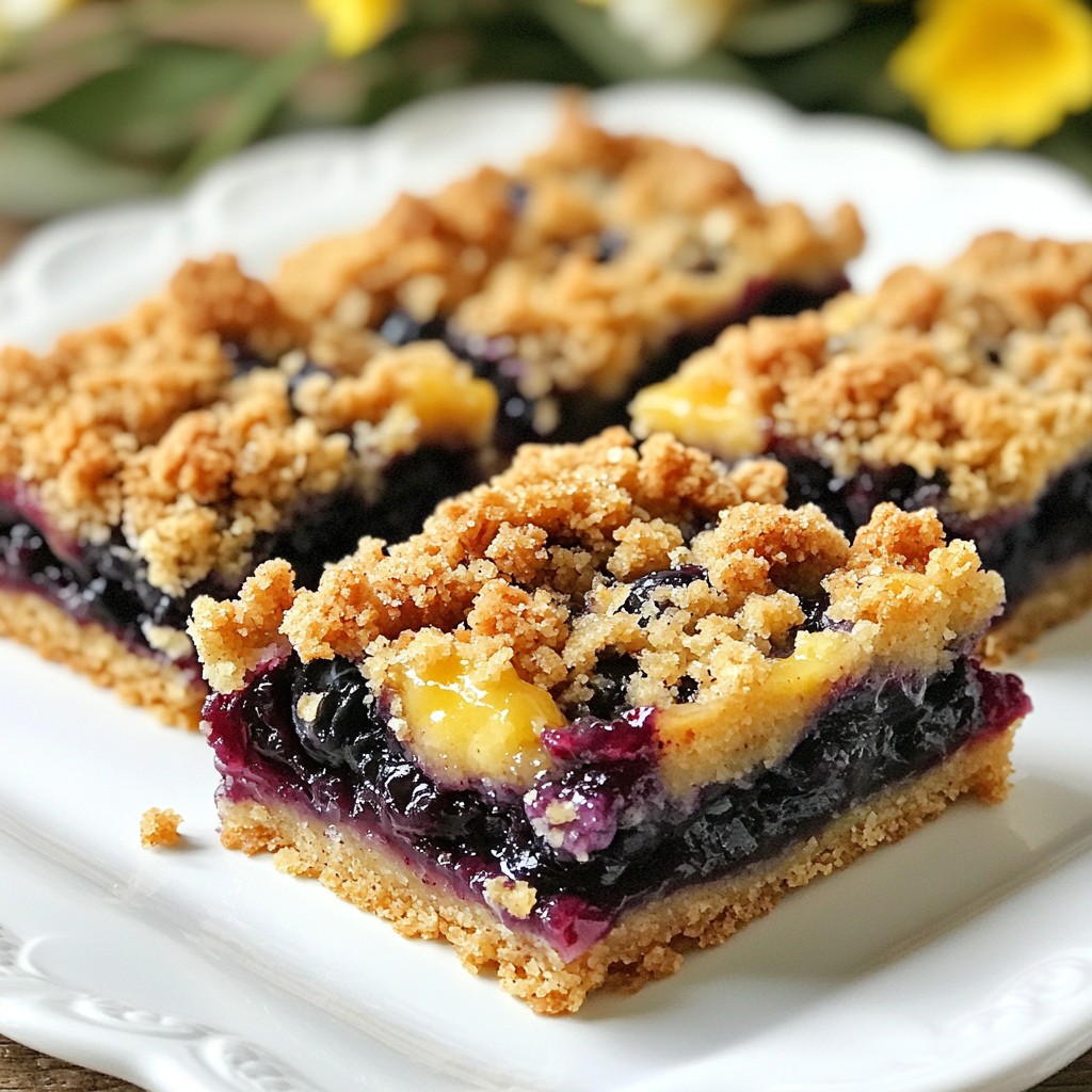 Gluten Free Blueberry Crumble Bars Easy and Delicious