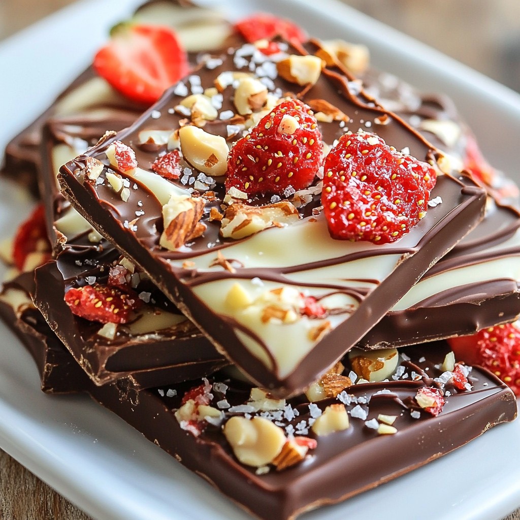 Chocolate Covered Strawberry Bark Delightful Treat