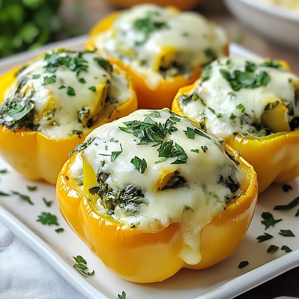 Spinach Artichoke Stuffed Peppers Flavorful Dish
