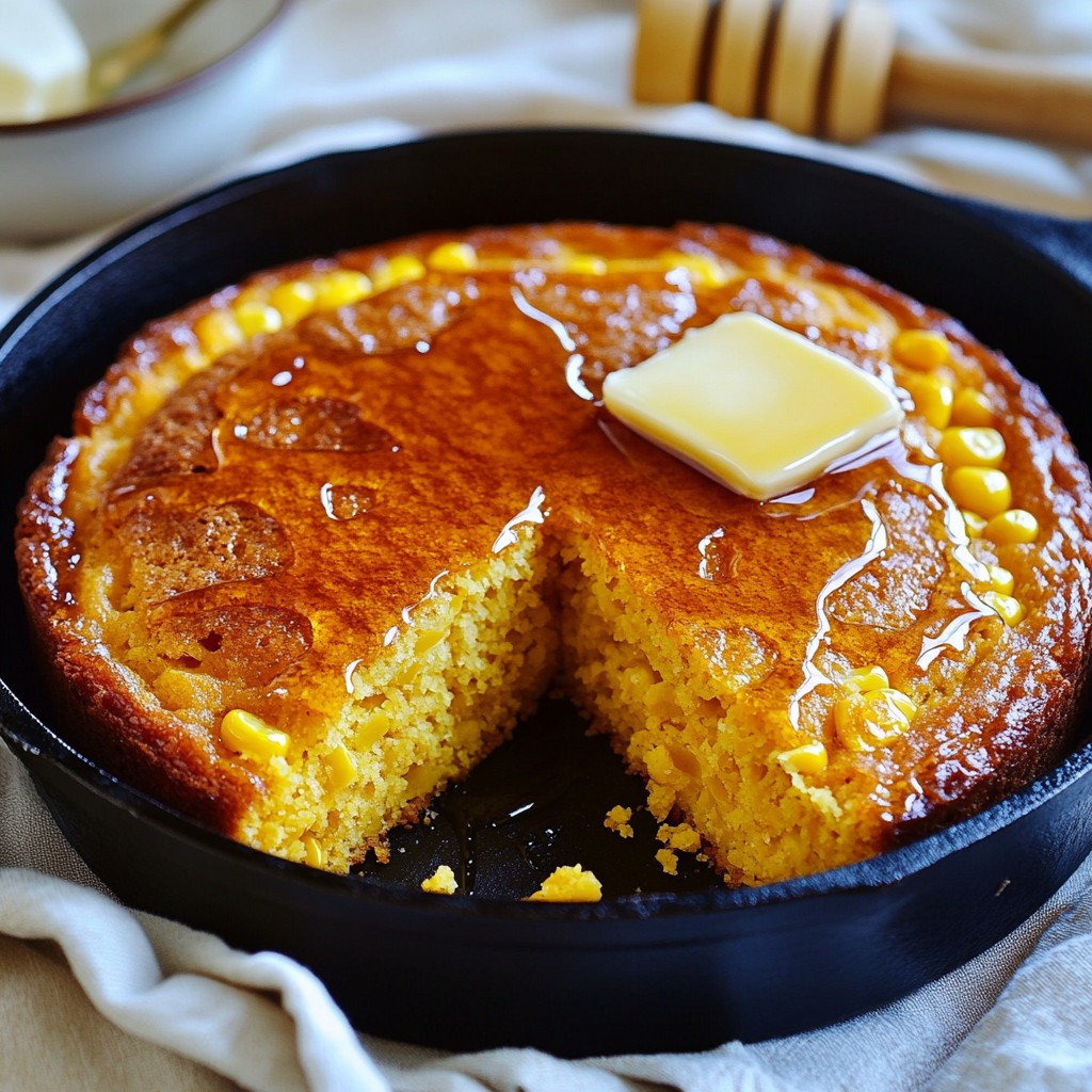 Honey Butter Cornbread Skillet Delightful Recipe