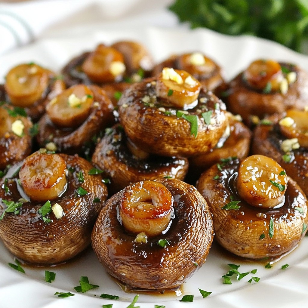 Balsamic Garlic Roasted Mushrooms Flavorful Side Dish