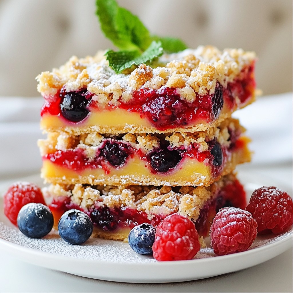 Triple Berry Crumble Bars Delightful and Easy Recipe