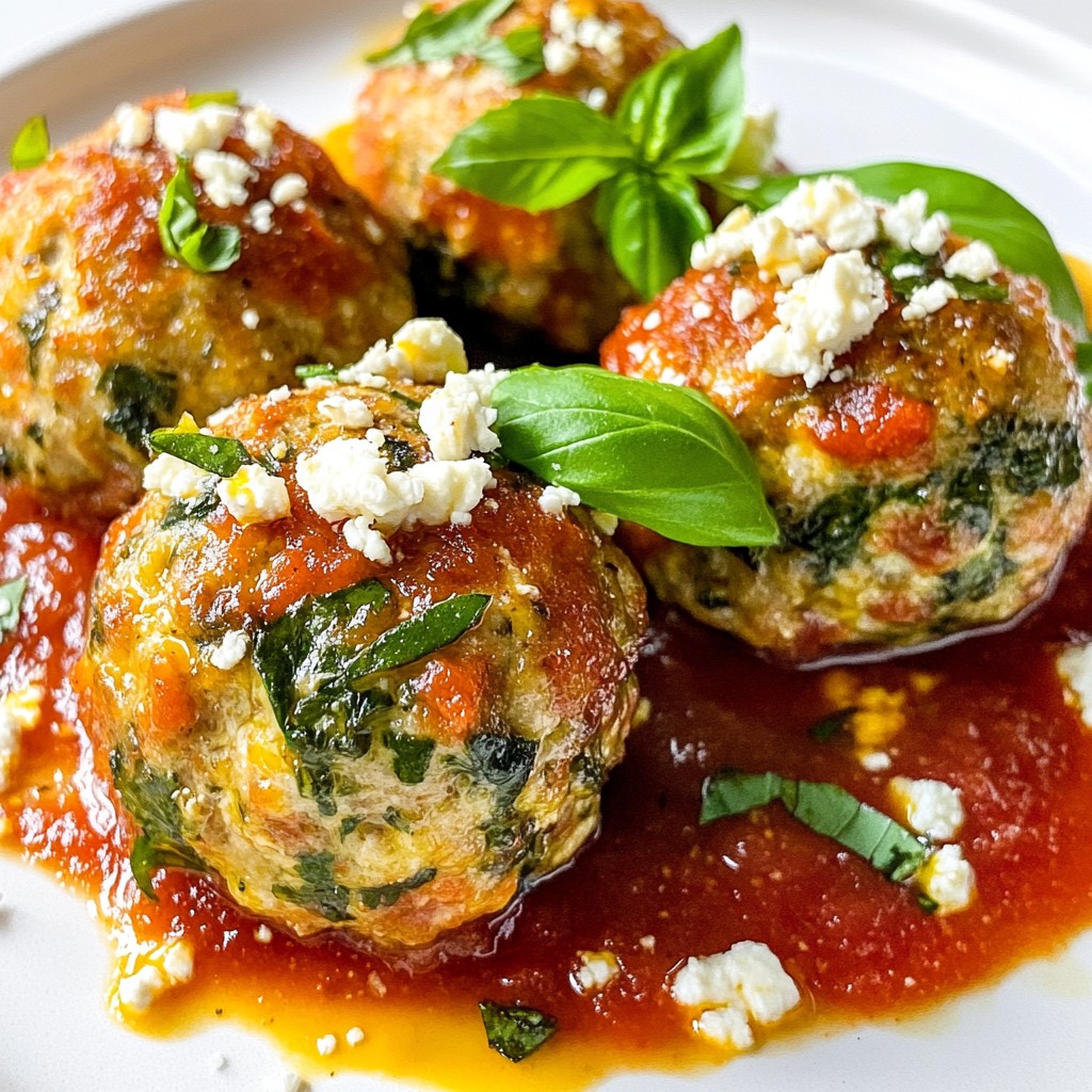 Spinach Feta Turkey Meatballs Flavorful and Easy Recipe