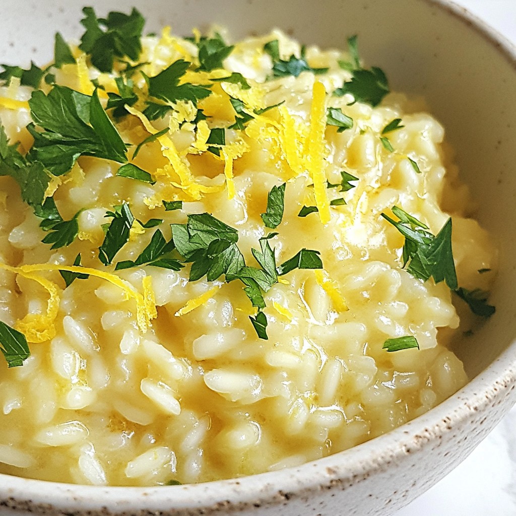 Creamy Lemon Parmesan Risotto Delightful and Simple