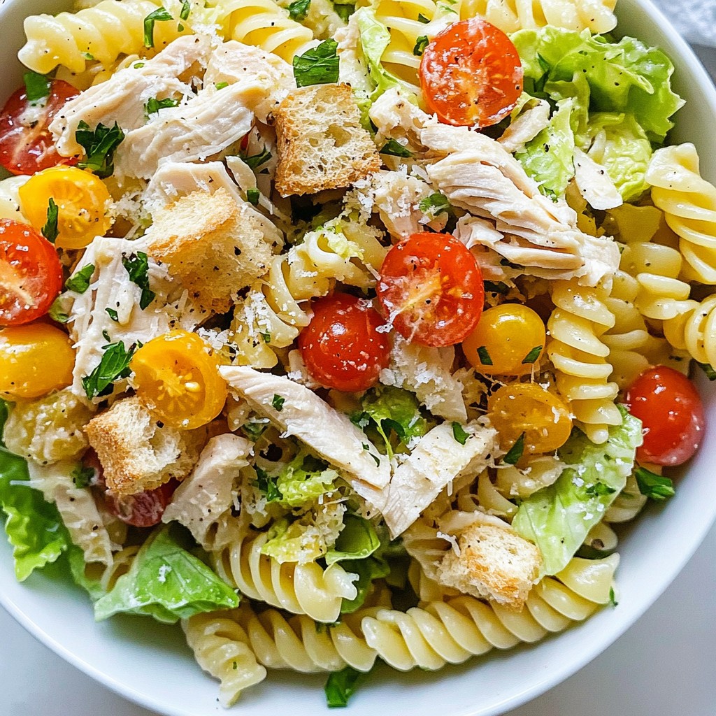 Chicken Caesar Pasta Salad Tasty and Simple Recipe