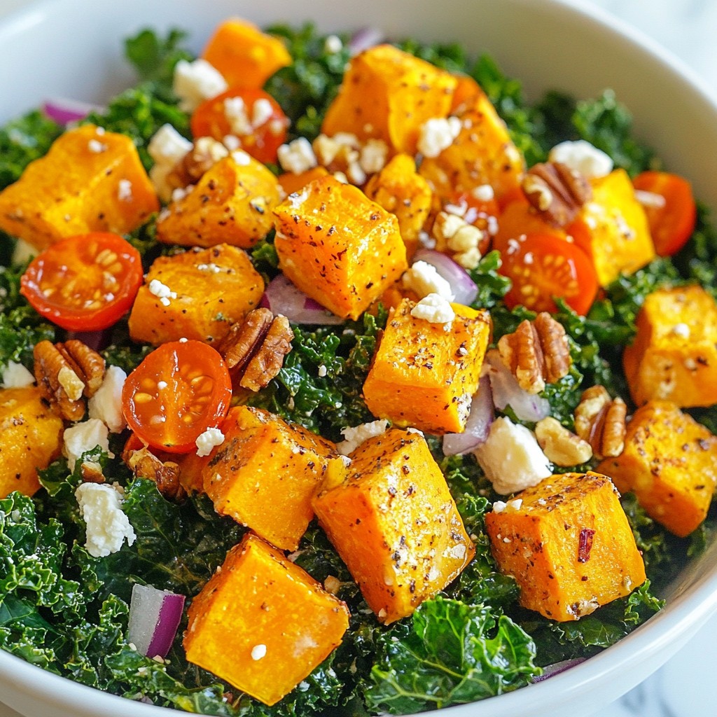 Roasted Sweet Potato Kale Salad Fresh and Flavorful Meal