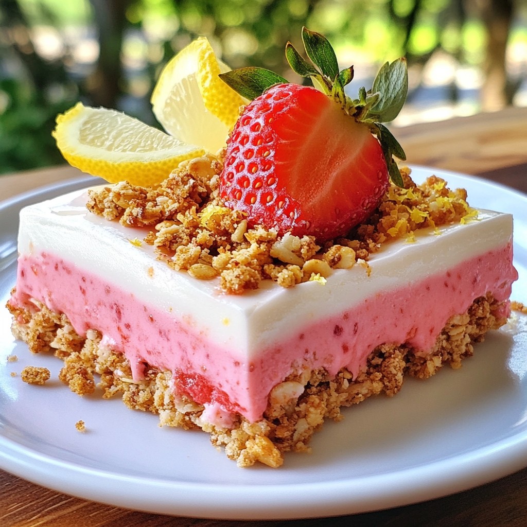 Strawberry Lemon Yogurt Bars Delightful and Easy Treat
