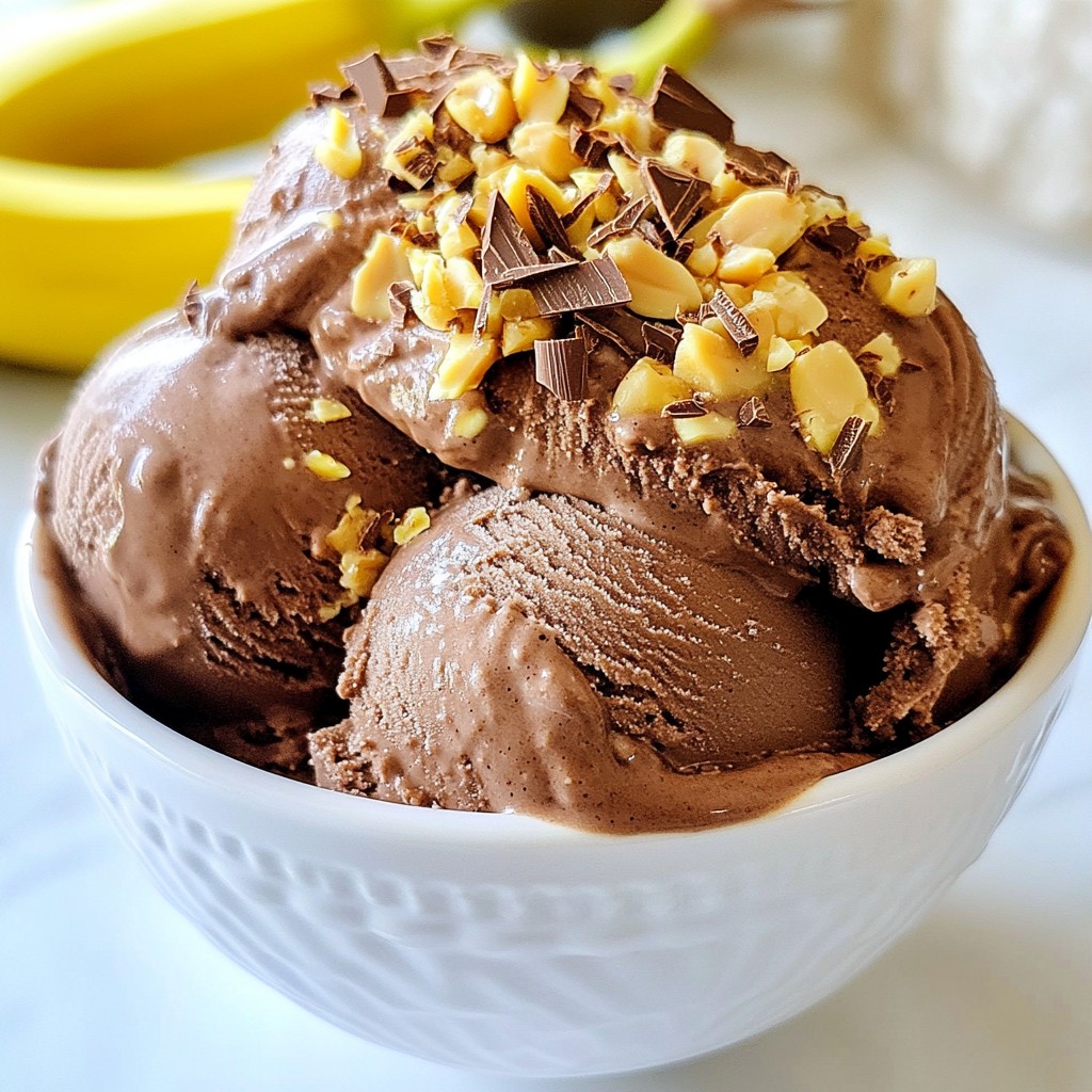 Chocolate Peanut Butter Banana Ice Cream Delight