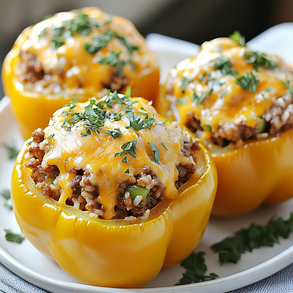 Cajun Dirty Rice Stuffed Peppers Flavorful and Fun