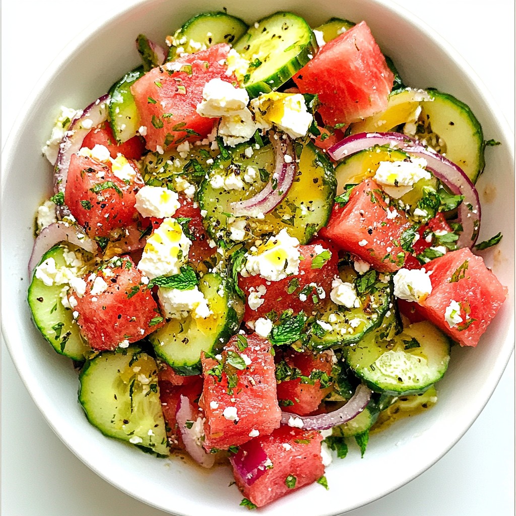 Refreshing Watermelon Cucumber Salad Recipe to Enjoy