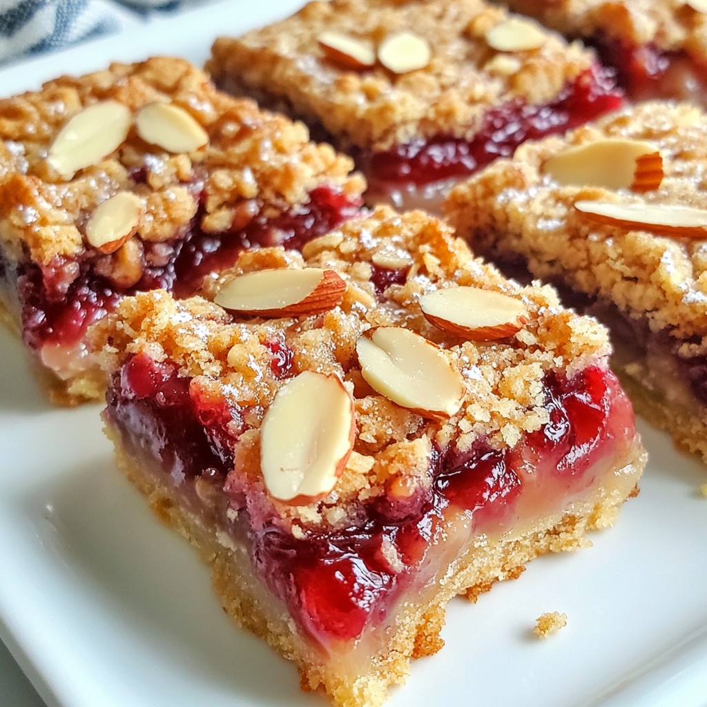 Cherry Almond Crumble Bars Delightful and Easy Treat
