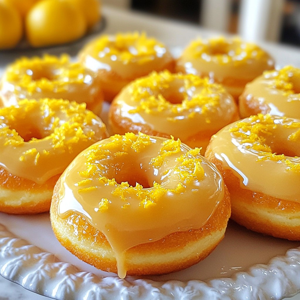 Glazed Lemon Pound Cake Donuts Light and Tasty Treat