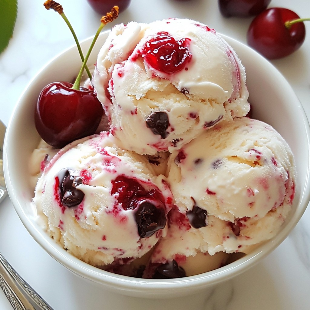 Cherry Chocolate Chip Ice Cream Simple and Creamy Treat