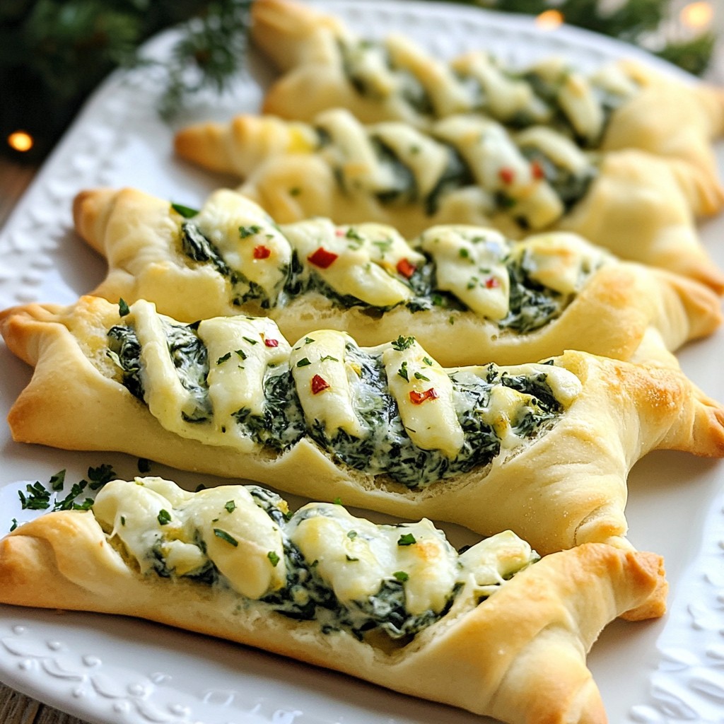 Christmas Tree Spinach Dip Breadsticks Delightful Treat