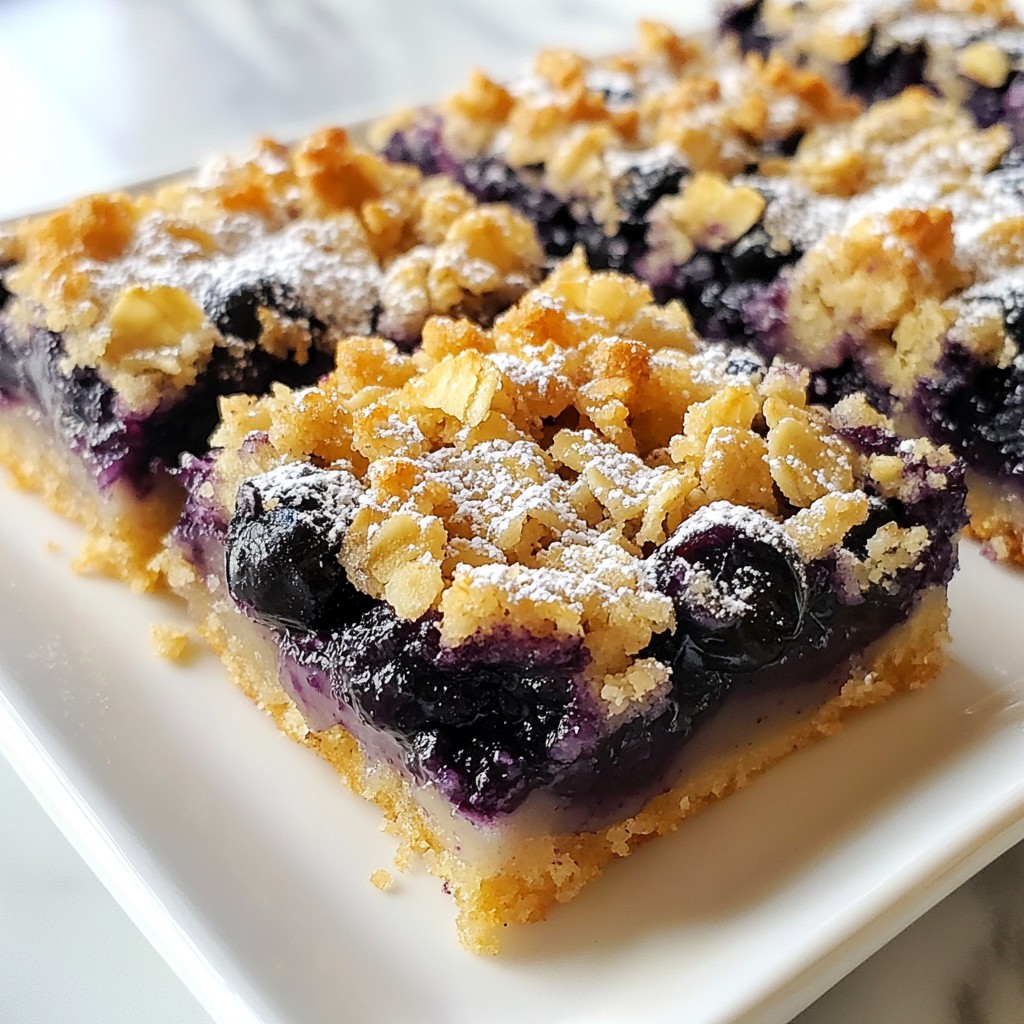 Blueberry Oatmeal Crumble Bars Tasty and Easy Recipe