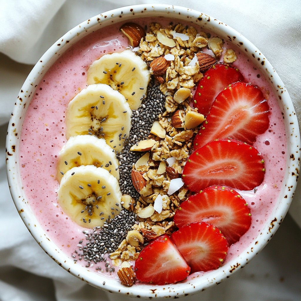 Strawberry Banana Smoothie Bowl Simple and Delicious Treat