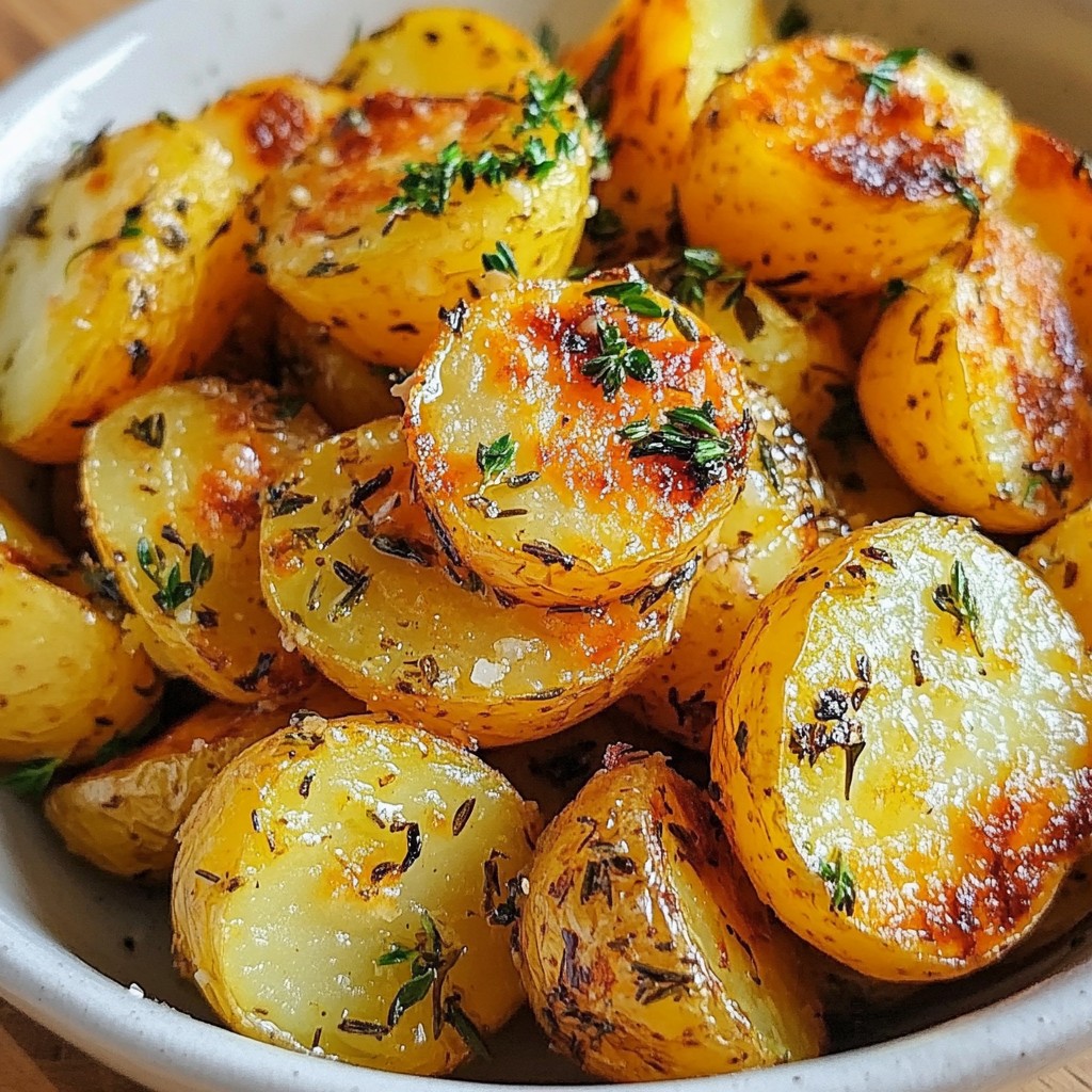 Herb Garlic Roasted Potatoes Deliciously Crispy Recipe