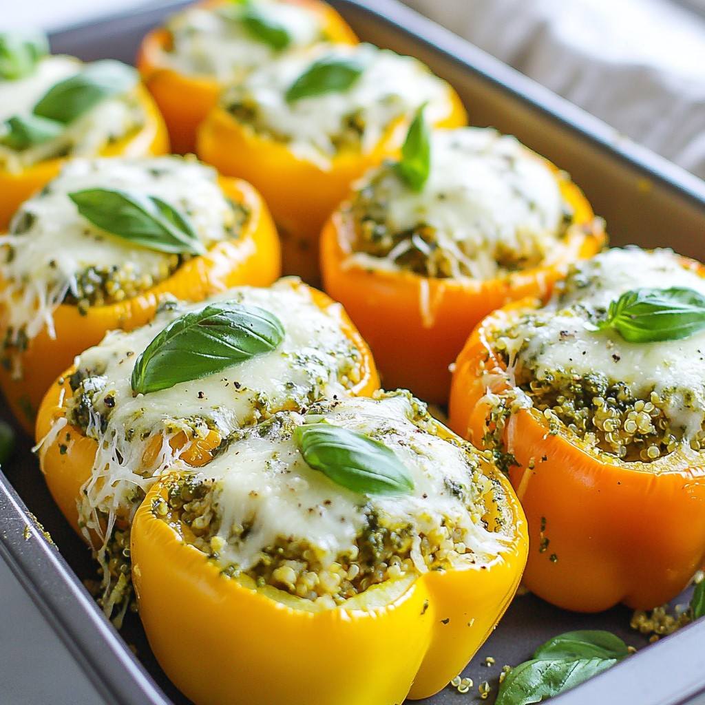 Pesto Chicken Stuffed Peppers Flavorful and Simple Meal