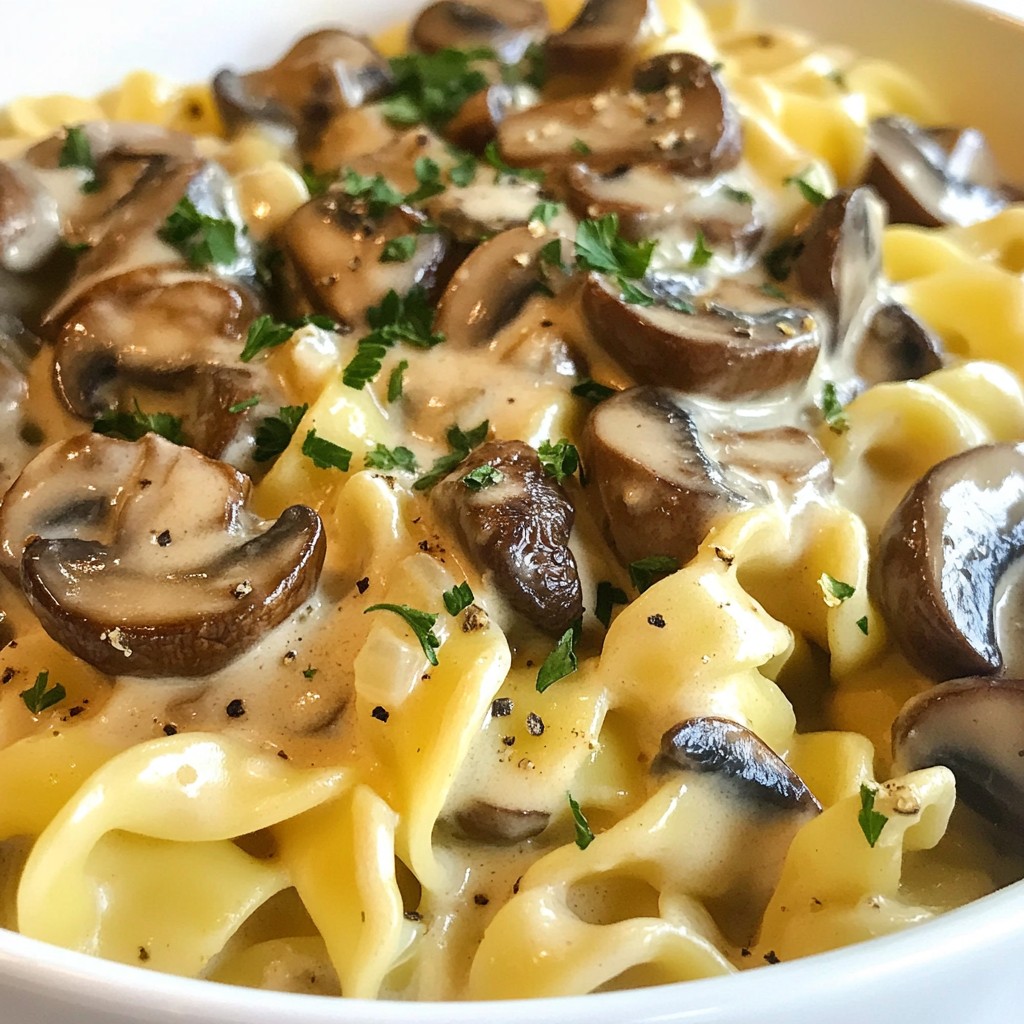 Creamy Mushroom Stroganoff Delicious and Simple Recipe