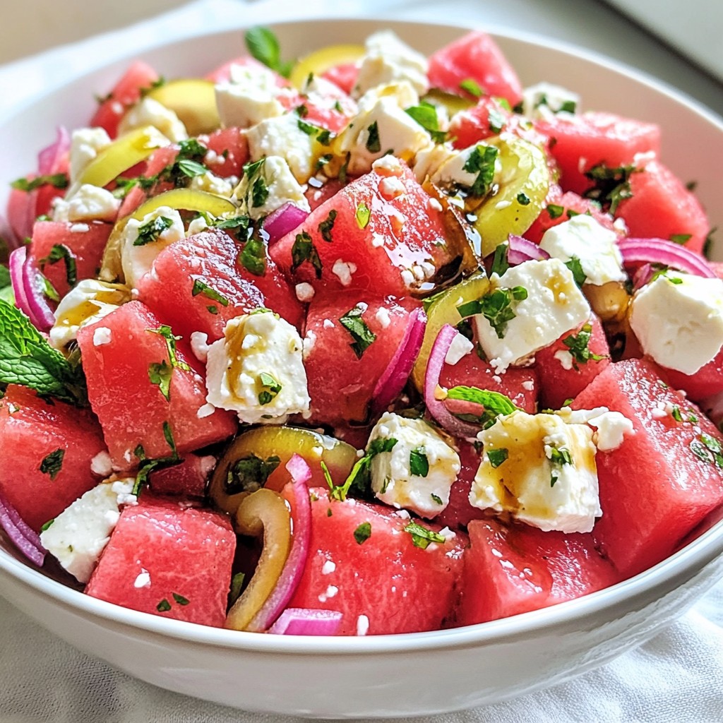 Watermelon Feta Salad Fresh and Flavorful Treat