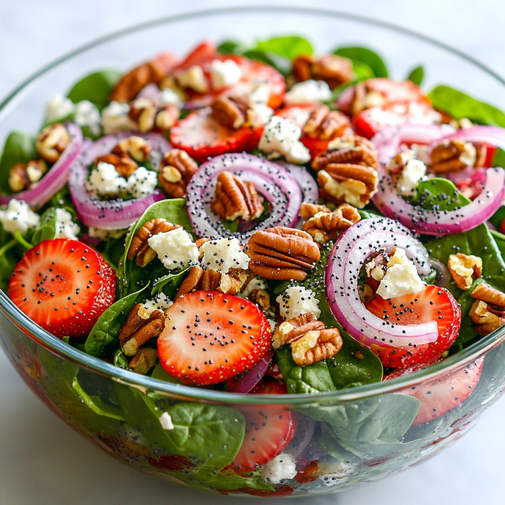 Strawberry Spinach Poppy Seed Salad Refreshing Delight