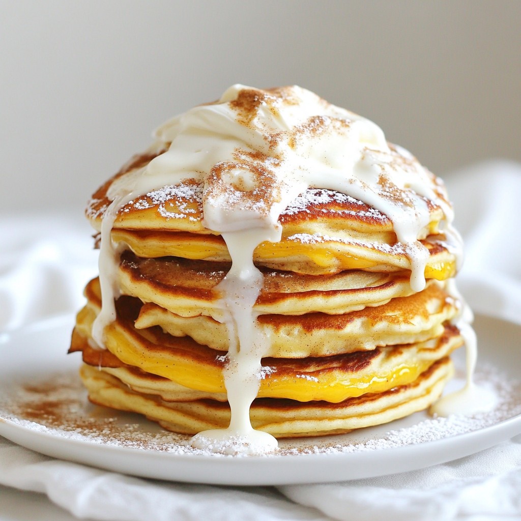 Cinnamon Roll Pancakes Fluffy and Delicious Recipe