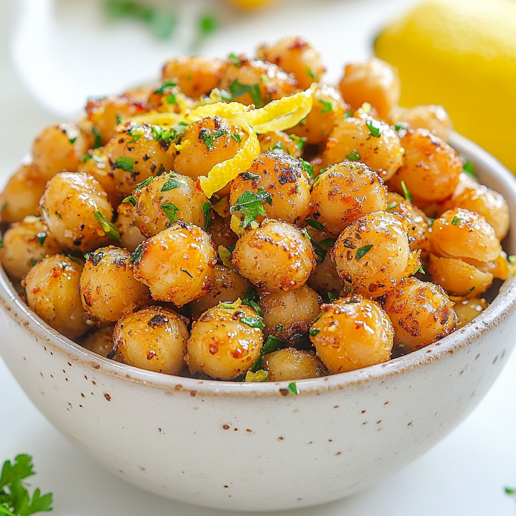 Garlic Herb Roasted Chickpeas Crispy and Flavorful Snack