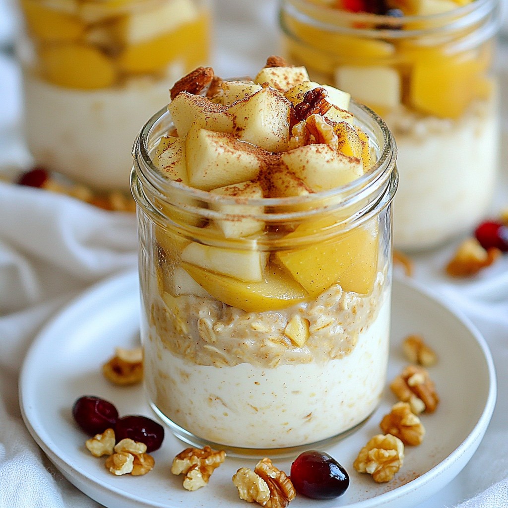 Apple Cinnamon Overnight Oats Quick and Easy Recipe
