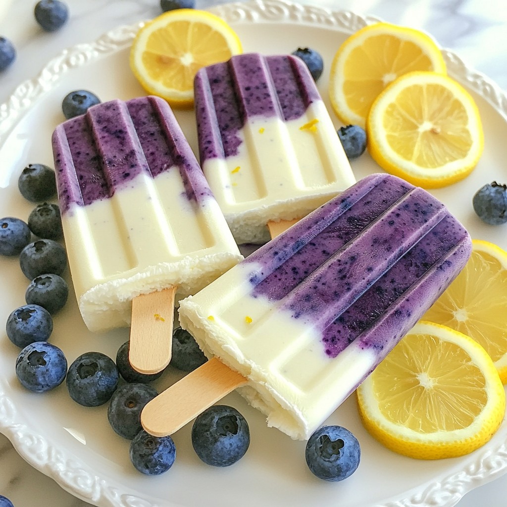 Blueberry Lemon Yogurt Popsicles Refreshing Summer Treat