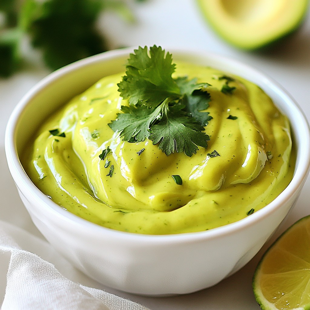 Avocado Lime Ranch Dressing Creamy and Simple Recipe