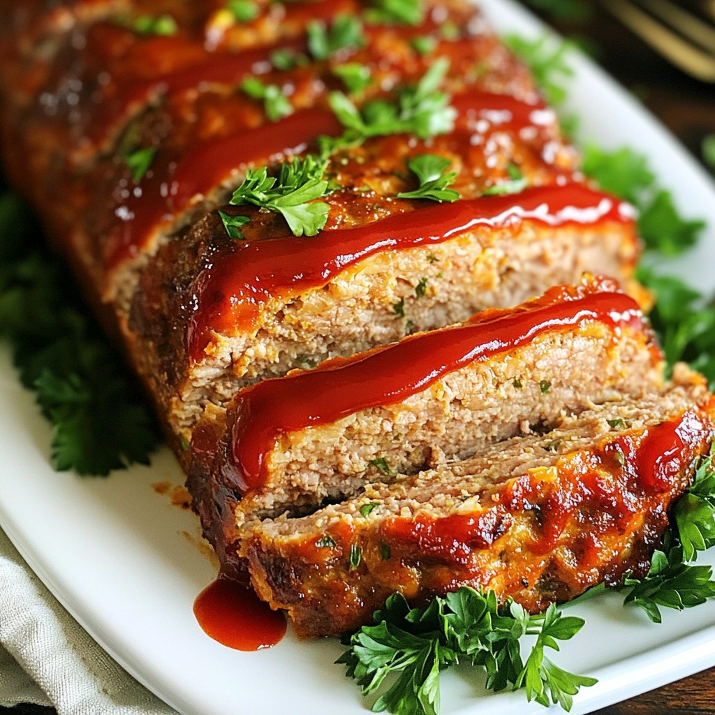 Garlic Herb Turkey Meatloaf Flavorful and Tender Dish