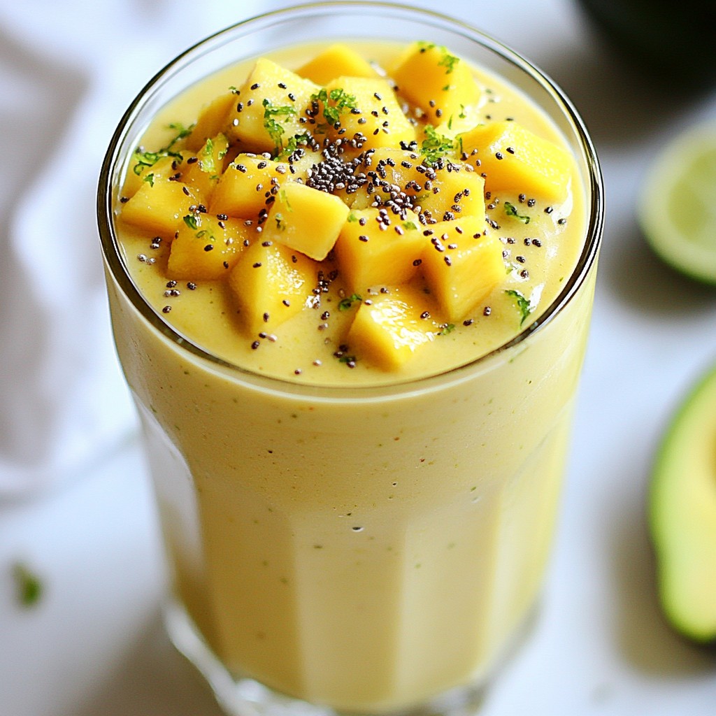 Avocado Mango Smoothie Refreshing and Nutritious Drink