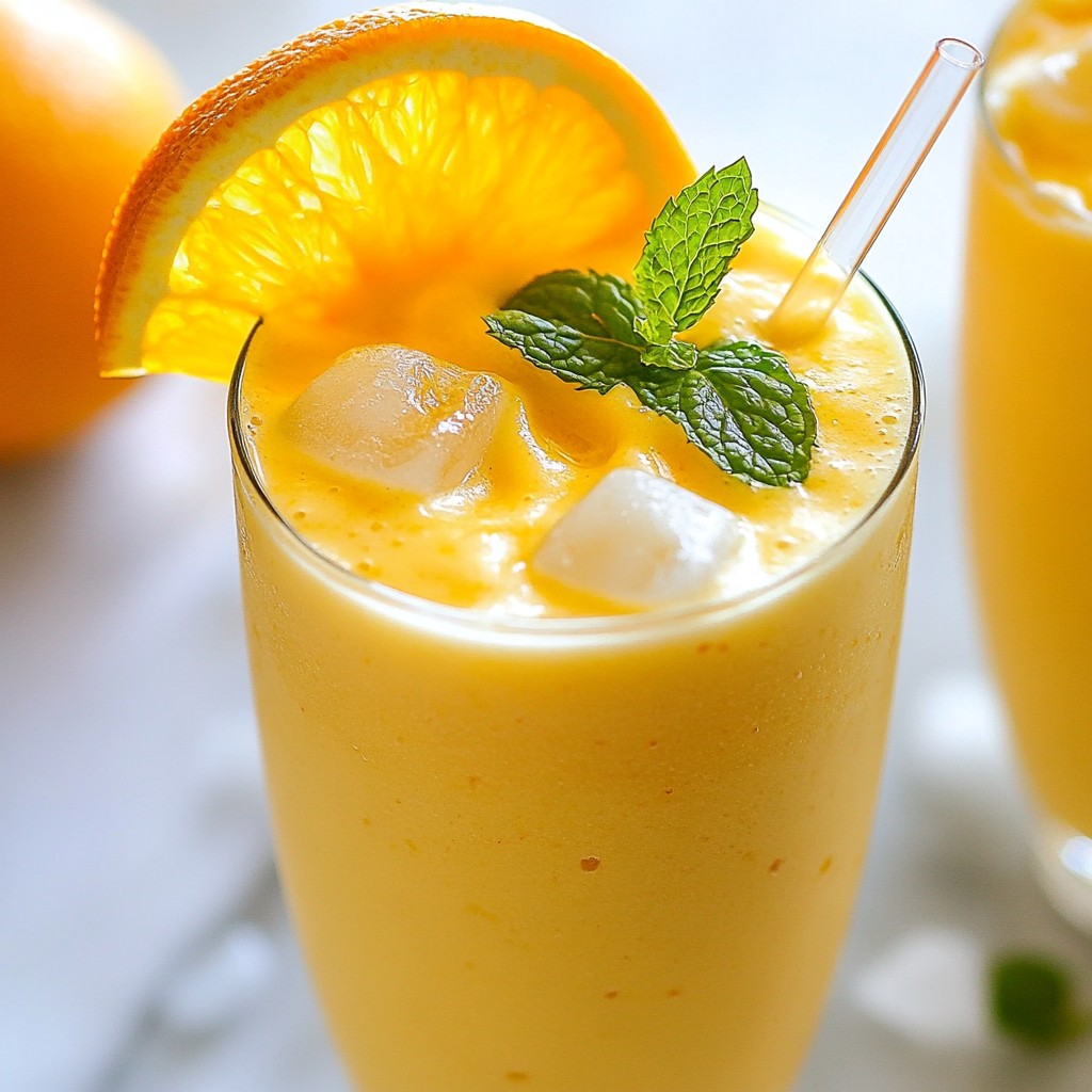 Orange Creamsicle Smoothie Refreshing and Creamy Drink