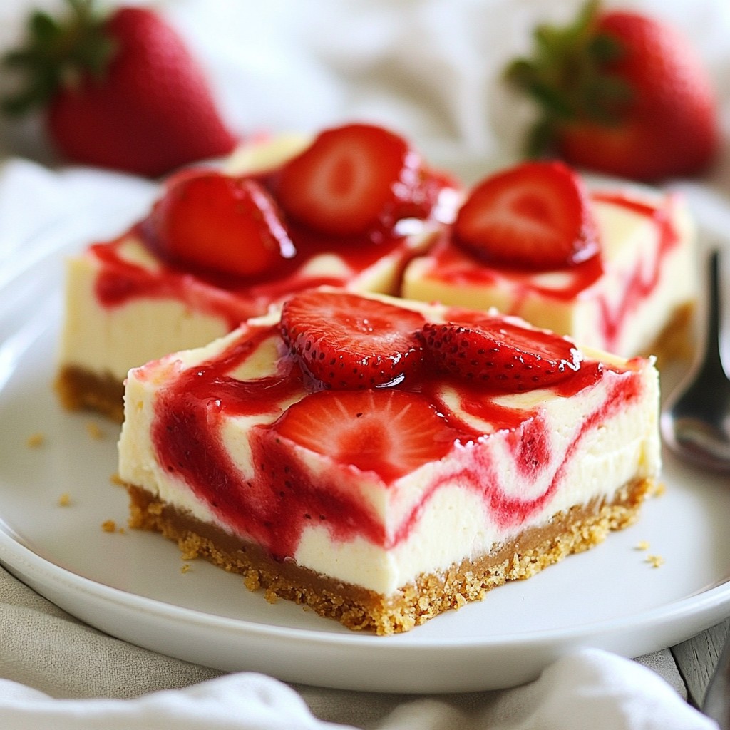 Strawberry Lemon Cheesecake Bars Refreshing Summer Treat