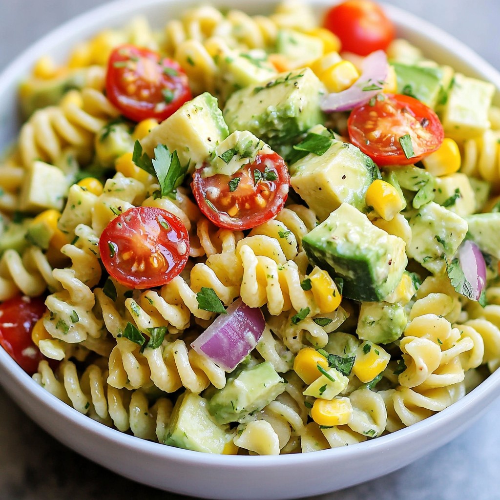 Avocado Ranch Pasta Salad Fresh and Flavorful Dish