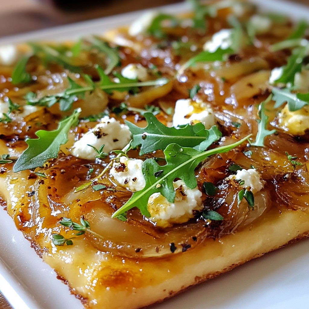 Caramelized Onion & Goat Cheese Flatbread Delight