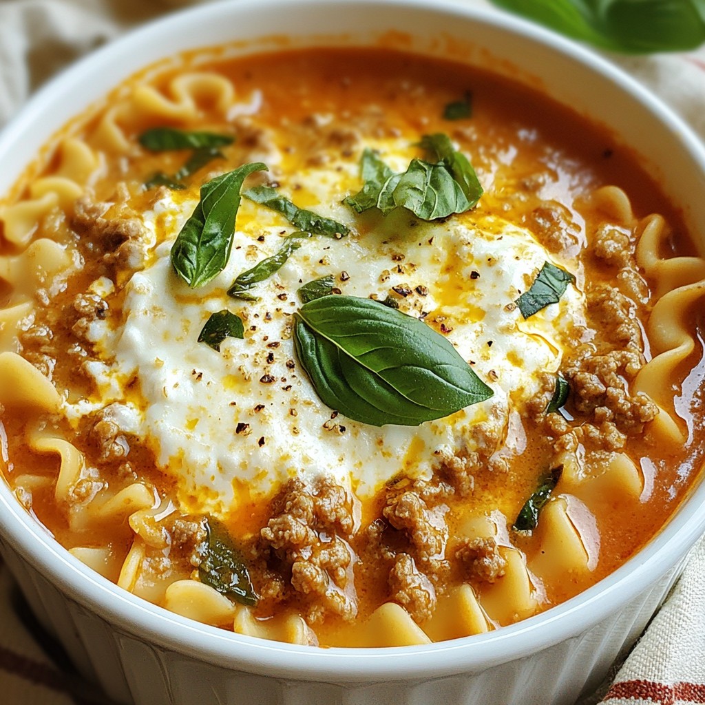 One-Pan Lasagna Soup Easy and Comforting Meal