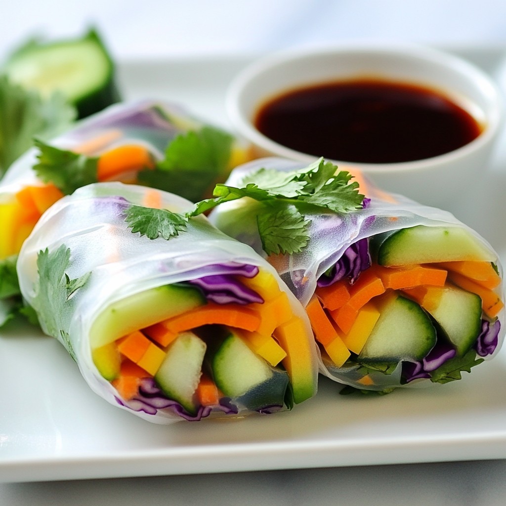 Rainbow Veggie Spring Rolls Fresh and Crunchy Delight
